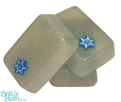 Sparkling Snowflake Glycerin Soap - Mint Cranberry Scent