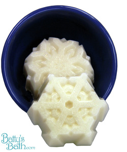 Peppermint Snowflake Holiday Soap Handmade with Essential Oil